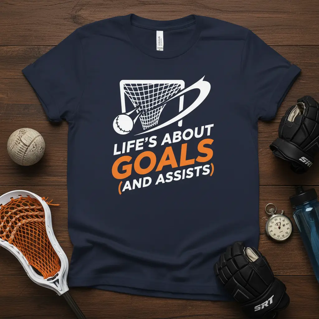 Life’s About Goals and Assists Lacrosse T-Shirt