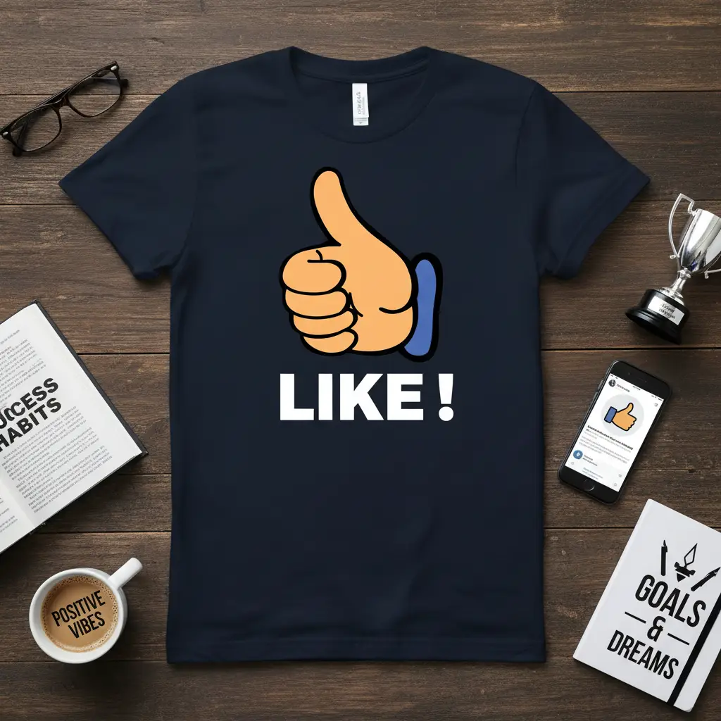 Like! Thumbs Up T-Shirt Funny Social Media Icon