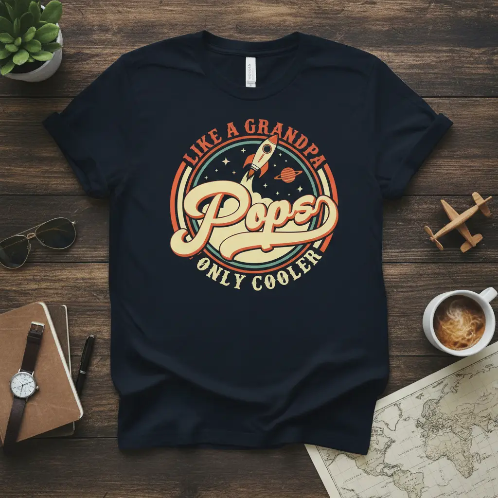 Like a Grandpa Pops Only Cooler Retro T-Shirt