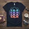 LILA LILA LILA LILA unique graphic design printed on comfortable cotton t-shirt