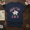 Lily Flower T-Shirt eye-catching graphic design printed on comfortable cotton t-shirt