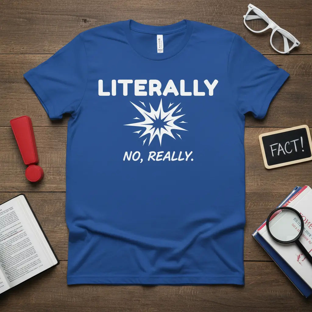 Literally No Really Funny Sarcastic Quote T-Shirt