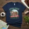 Little Italy Arthur Avenue Bronx NY t-shirt design with street signs and building illustration