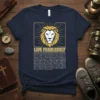 Live Fearlessly T-Shirt with lion graphic and numerous Bible verse references listed below