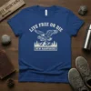 Live Free Or Die New Hampshire T-Shirt with eagle and mountains graphic