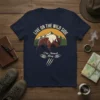 Live on the Wild Side The Nomad Way t-shirt with buffalo and mountain graphic, adventure-themed apparel