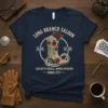 Long Branch Saloon Dodge City Kitty Russell T-Shirt design featuring a cowboy boot, roses, rope, and establishment details