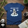 Long Sleeve T-Shirt with three cute pandas stacked on clouds under a starry sky graphic
