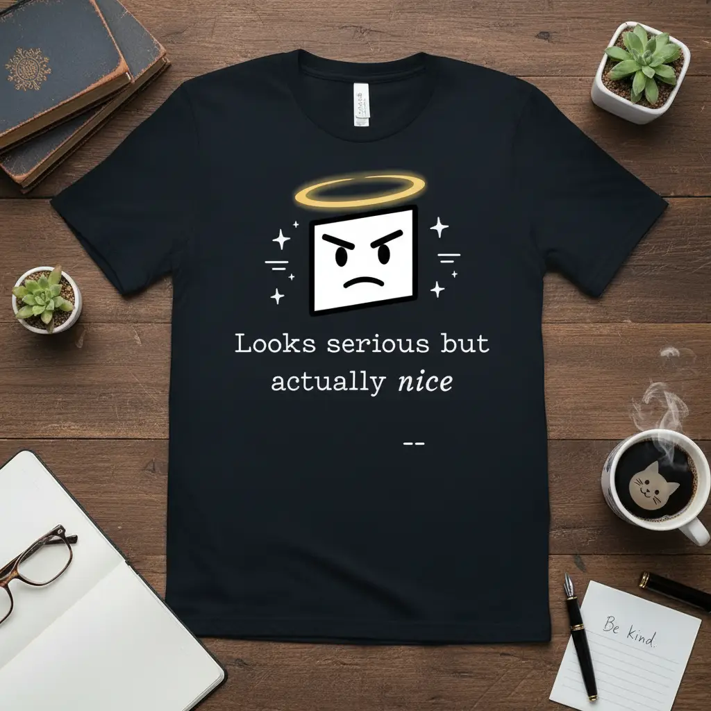 Looks Serious but Actually Nice Quote T-Shirt Funny Gift