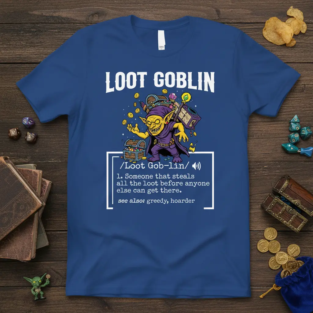 Loot Goblin Definition T-Shirt D&d Fantasy Gamer Gift