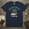 Christian t-shirt with the quote "Lord Have Your Way In My Life" and a design of a hand holding a