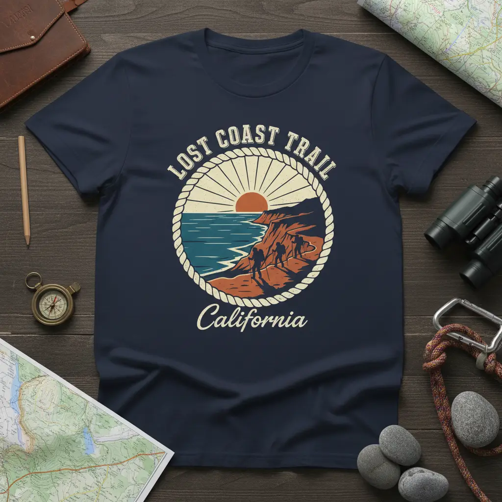 Lost Coast Trail California Hiking T-Shirt Adventure