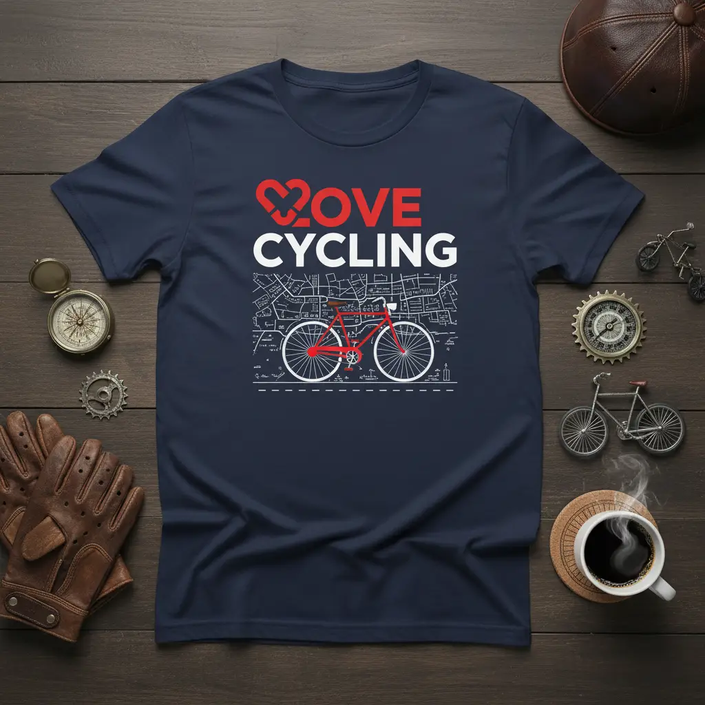 Love Cycling T-Shirt Gift for Bike Lovers