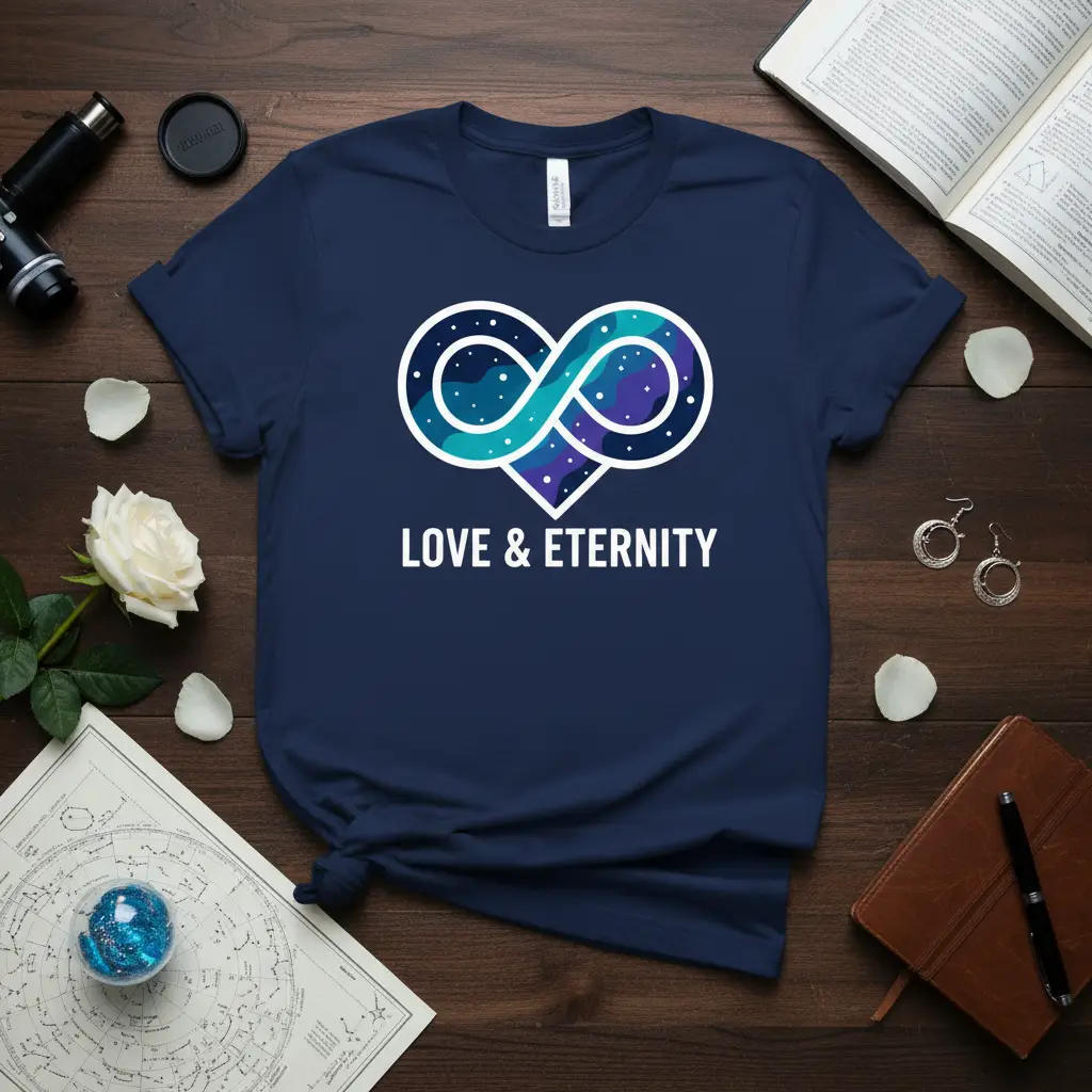 Love & Eternity Infinity Heart T-Shirt Celestial Couple Gift