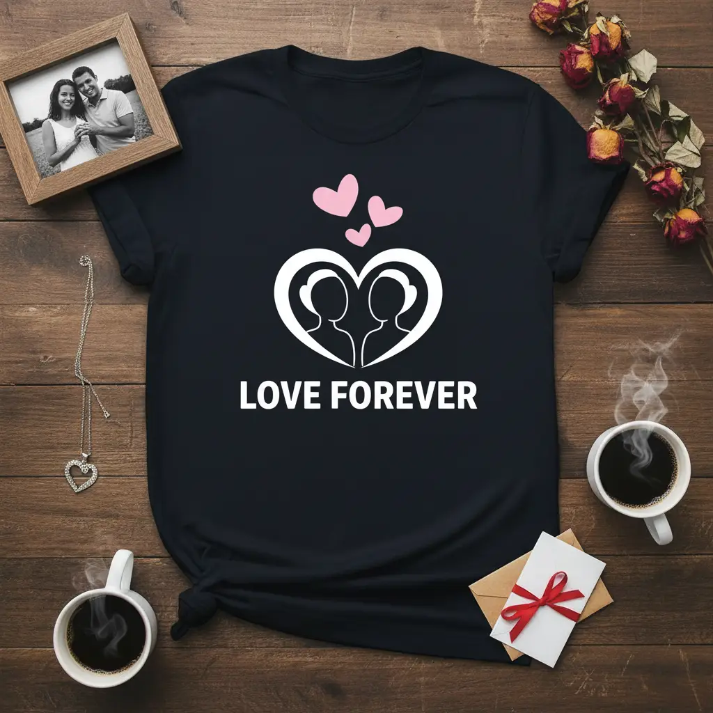 Love Forever Couple’s T-Shirt Romantic Anniversary Gift