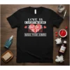 LOVE IS EVERYWHERE But text design featuring bold typography on quality t-shirt