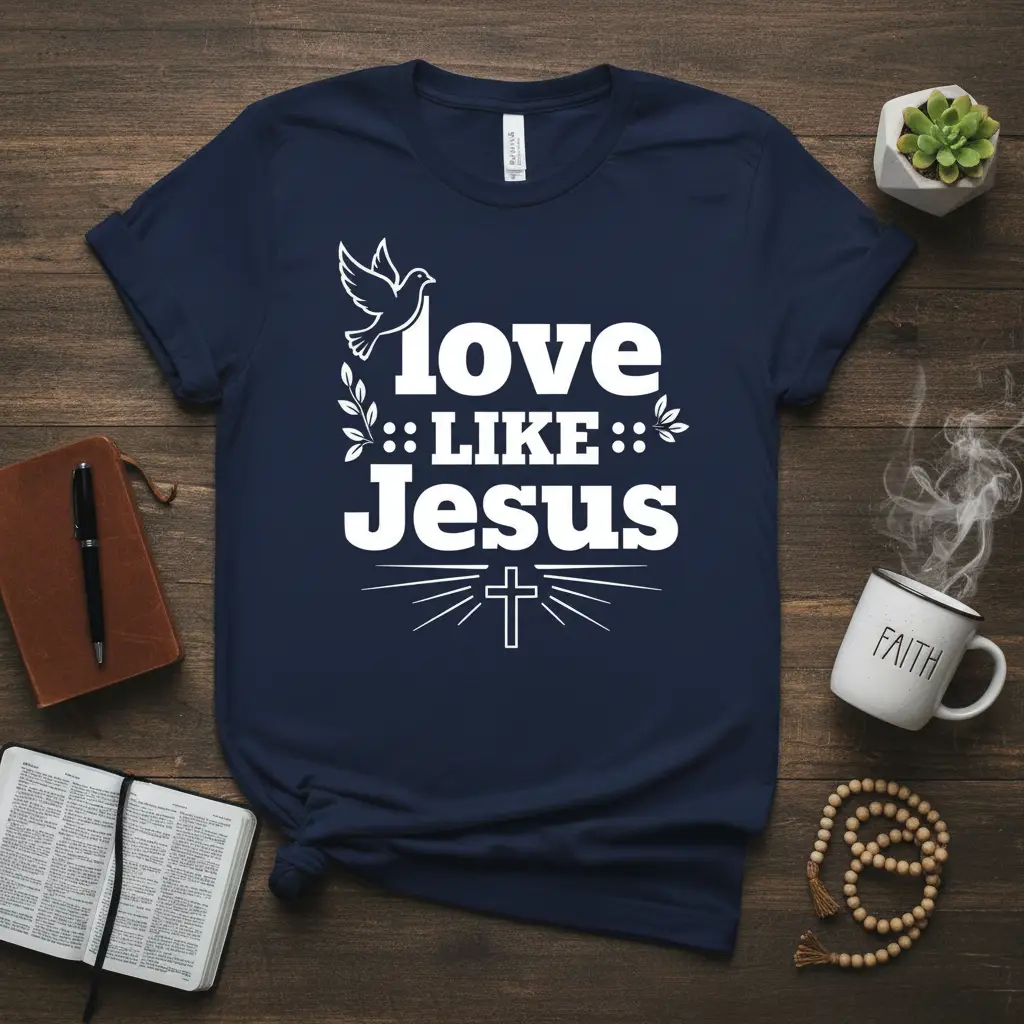 Love Like Jesus Christian Faith T-Shirt Religious Gift