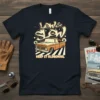 Low & Slow KEEP IT OLDSCHOOL text with a vintage orange pickup truck graphic on a dark t-shirt