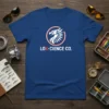 Lox•Science Co. t-shirt with a circular logo featuring a stylized eagle head and the text Lox•Science Co