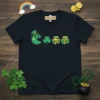 Lucky Day Pacman Shamrocks 6 7 creative graphic design printed on comfortable cotton t-shirt