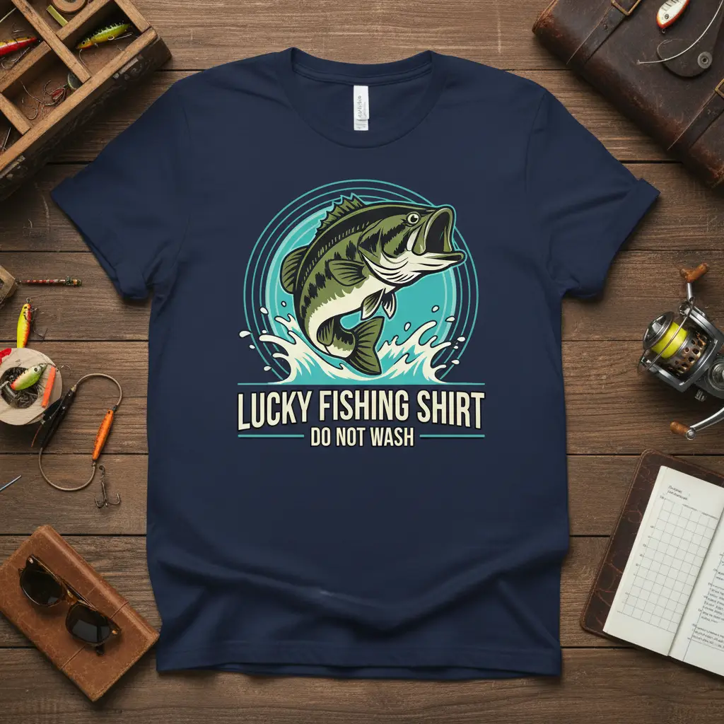 Lucky Fishing Shirt Do Not Wash Bass Angler Tee