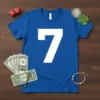 Number 7 T-Shirt creative graphic design printed on comfortable cotton t-shirt