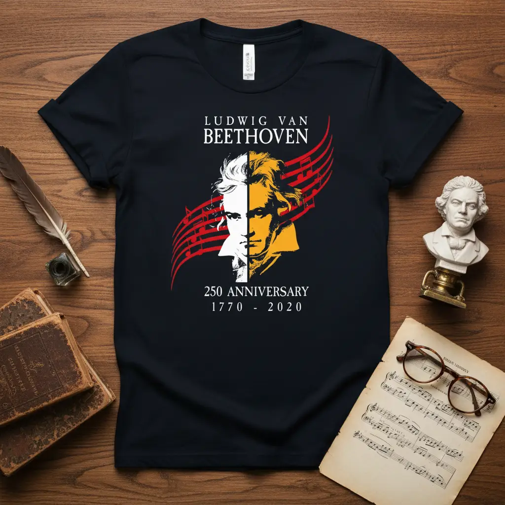 Ludwig Van Beethoven 250 Anniversary T-Shirt | Music Lover Gift
