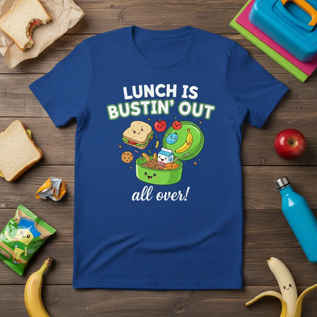 Lunch Is Bustin’ Out All Over Funny T-Shirt