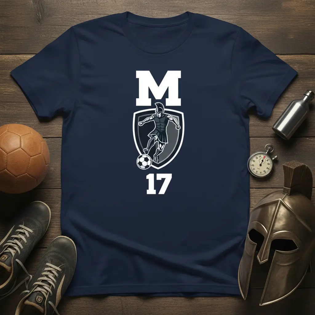 M 17 Soccer Player Graphic T-Shirt Sports Fan Gift