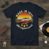 1974 birthday t-shirt with "Made in 1974 All original parts" text and a vintage car graphic