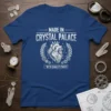 Made in Crystal Palace With Quality Parts t-shirt featuring a mechanical heart graphic and laurel wreath