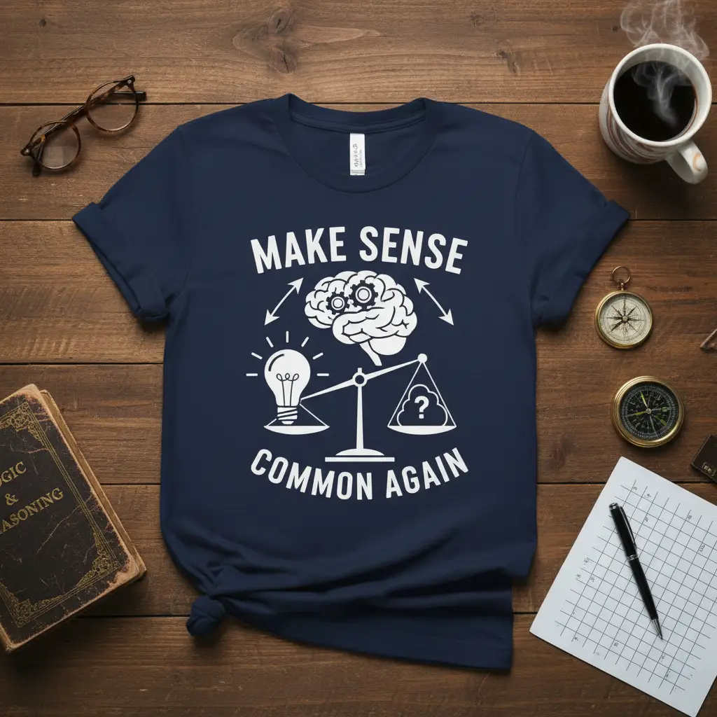 Make Sense Common Again T-Shirt Funny Logic Gift Idea
