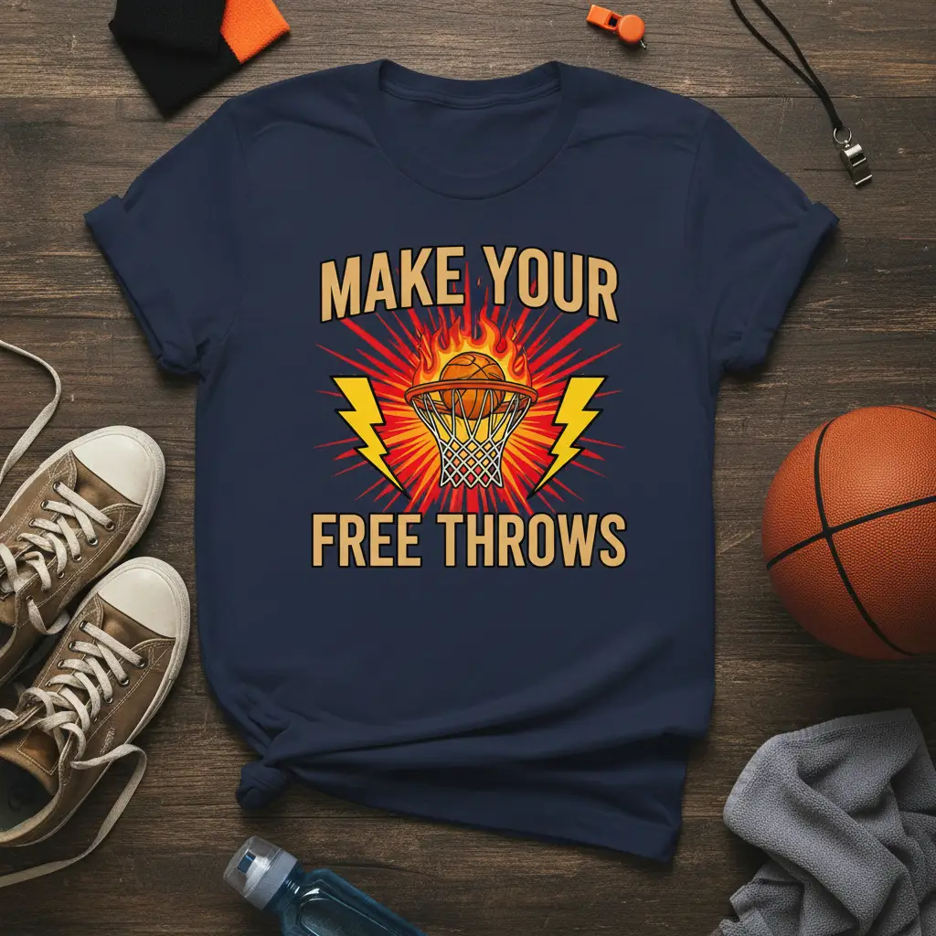 Make Your Free Throws Basketball T-Shirt Game Day Gift