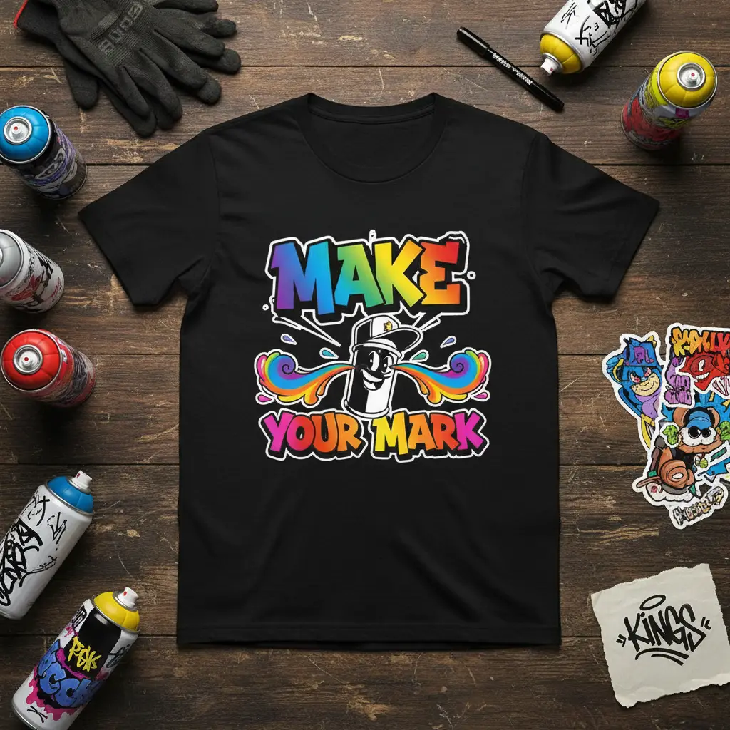 Make Your Mark Graffiti Art T-Shirt Creative Urban Design