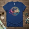 MAKING MEMORIES 2026 Family VACATION TOGETHER text in colorful gradient on a navy t-shirt, perfect for family trips