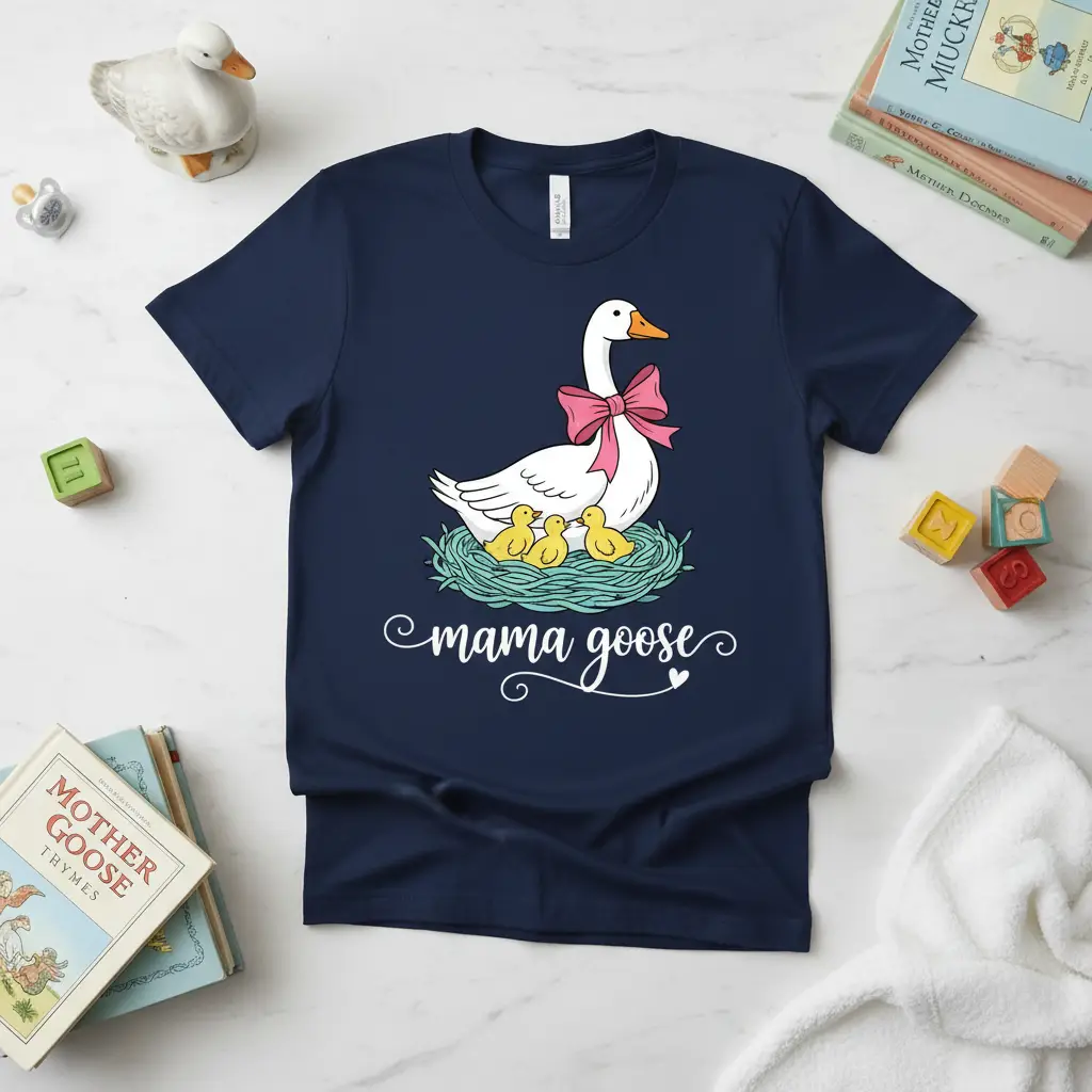 Mama Goose T-Shirt Cute Motherhood Gift for Moms