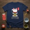 Maneki Neko Japanese New Year T-Shirt unique graphic design printed on comfortable cotton t-shirt