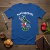 Manto Warriors t-shirt design with a green praying mantis holding a sword over a stylized flower