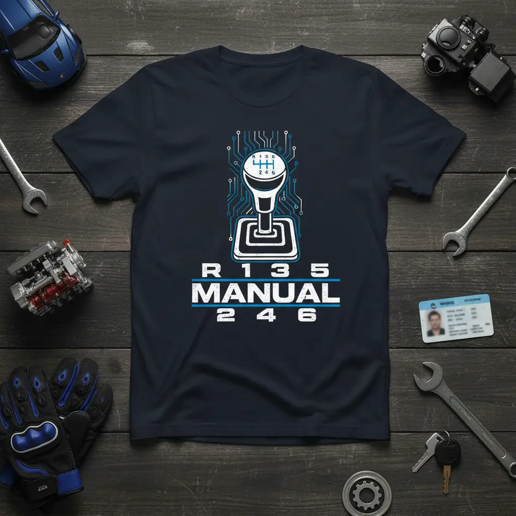 Manual Transmission R 1 3 5 2 4 6 Gear Shift T-Shirt