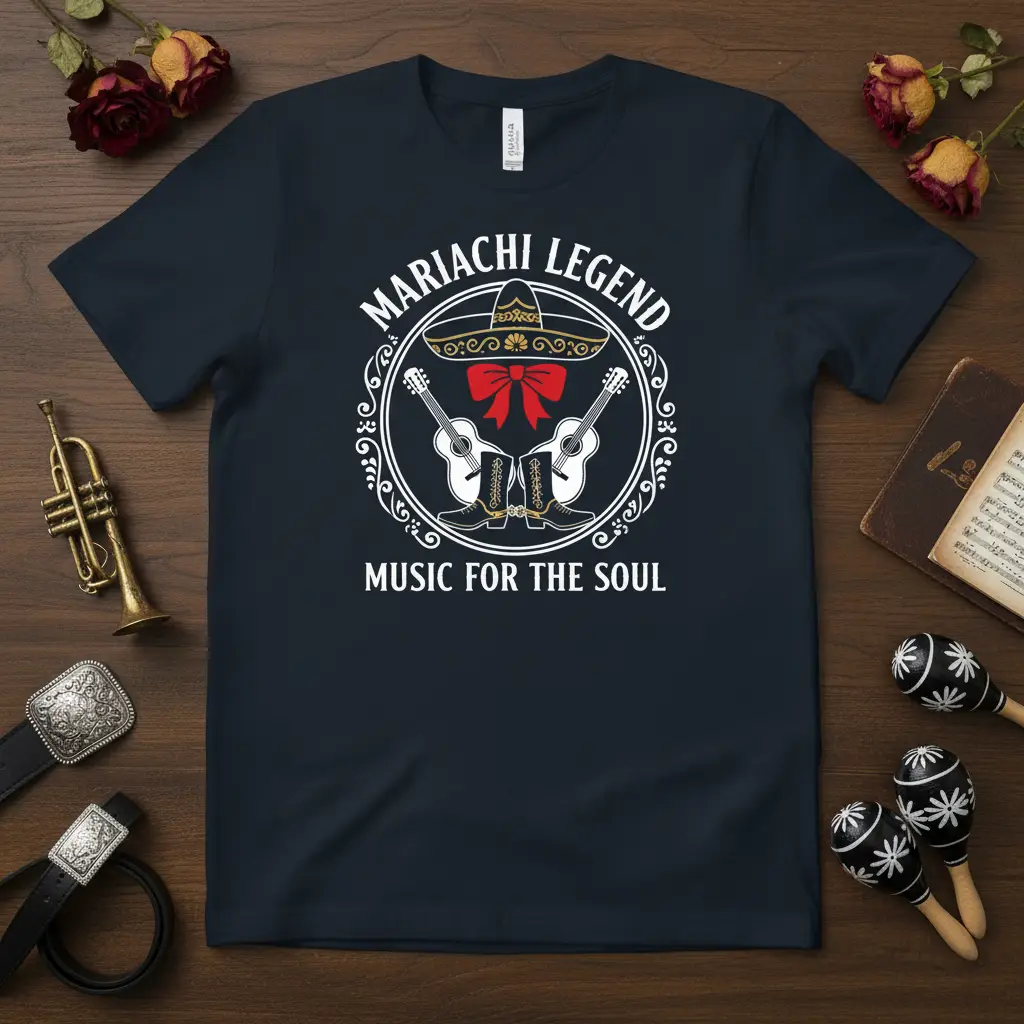Mariachi Legend Music for the Soul T-Shirt Mexican Vibes