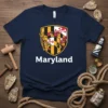 Maryland Crab Shield T-Shirt stylish graphic design printed on comfortable cotton t-shirt