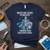Masks Are Easier To Breathe Through Than Ventilators t-shirt with knight graphic protecting lungs