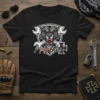 Black t-shirt with "McKother" text, a fierce panther head, crossed wrenches, and an Iron Cross graphic