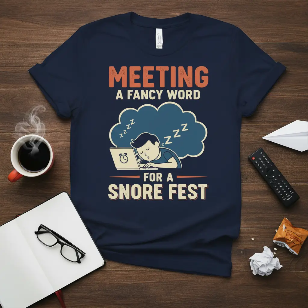 Meeting a Fancy Word for a Snore Fest T-Shirt Funny Work Gift