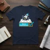 Meets Expectations T-Shirt with a rocket launch graphic and a checkmark, symbolizing success and goal achievement