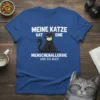 Meine Katze hat eine Menschenallergie und ich auch German cat quote t-shirt with a black cat wearing a mask
