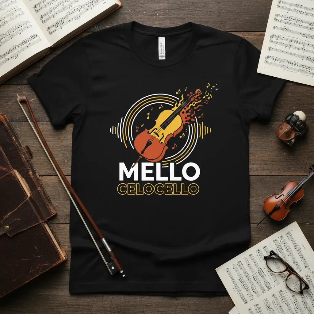 Mello Celocello Cello Player T-Shirt Musical Gift
