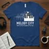 Melody City Music is text design featuring detailed typography on quality t-shirt