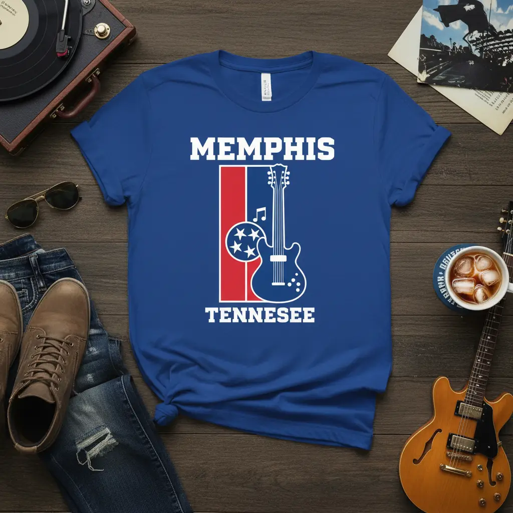 Memphis Tennessee Guitar Music T-Shirt Gift Idea