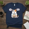 Meow Cat Boba Tea bold graphic design printed on comfortable cotton t-shirt